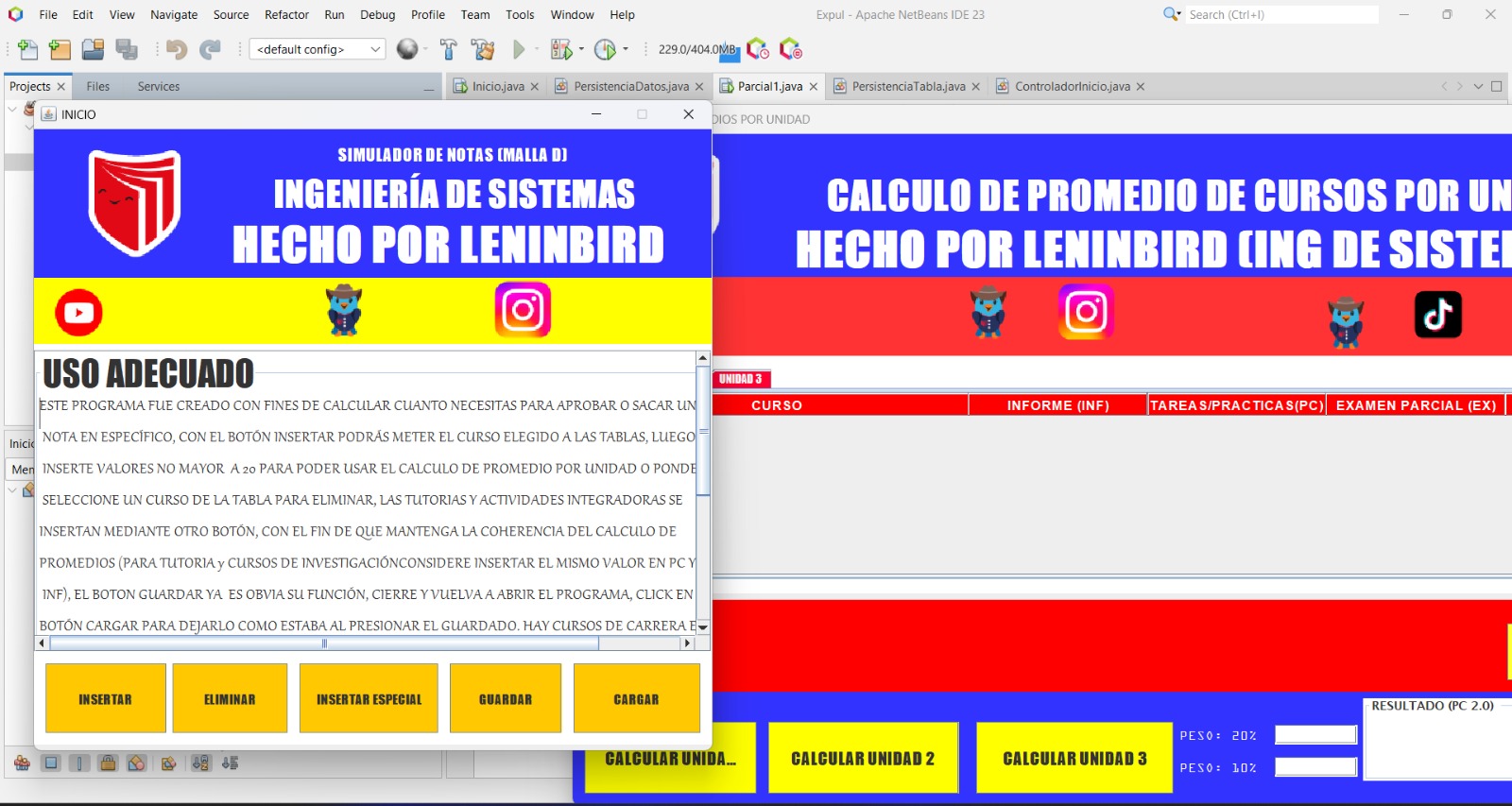 Simulador de Notas UCV